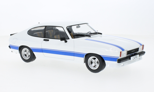 Ford Capri Mk.II X-Pack 1975 Wit/Blauw - 1:18